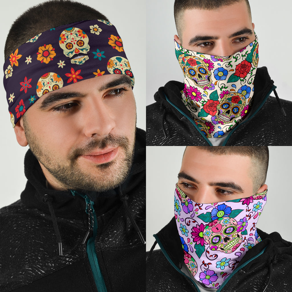 Set of 3pcs sugar skull bandana