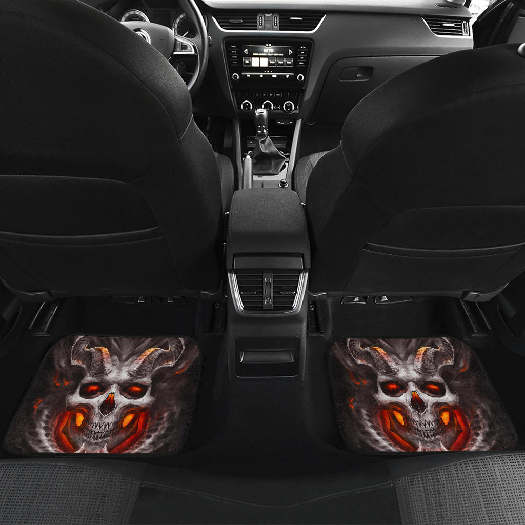 Set of 4 pcs skull car mat