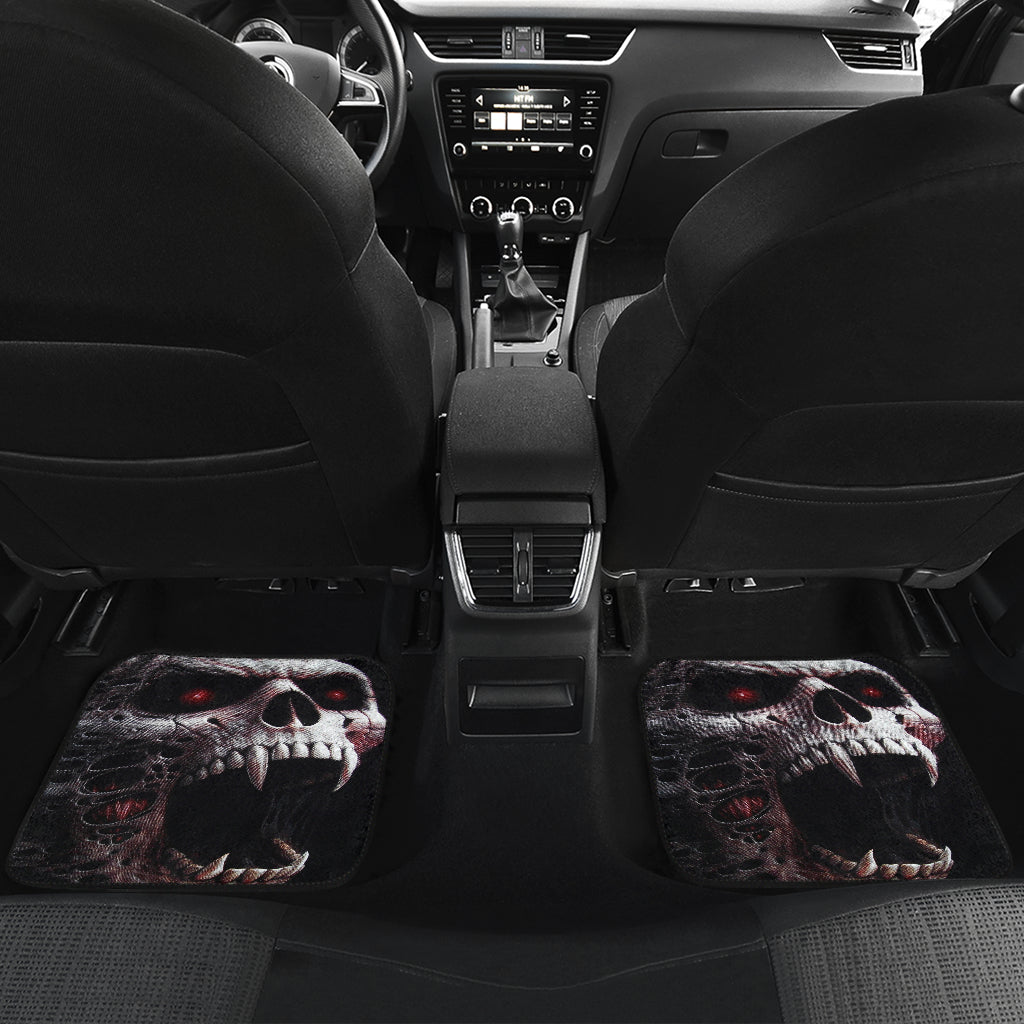 Set of 4 pcs awesome skull car mats