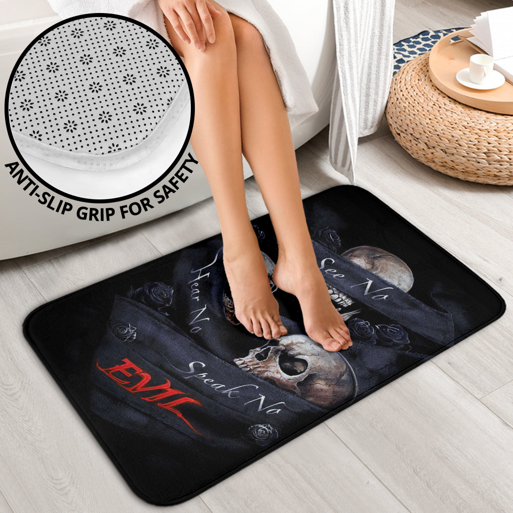 No see no hear no speak skull evils Set 3 pcs toilet cover