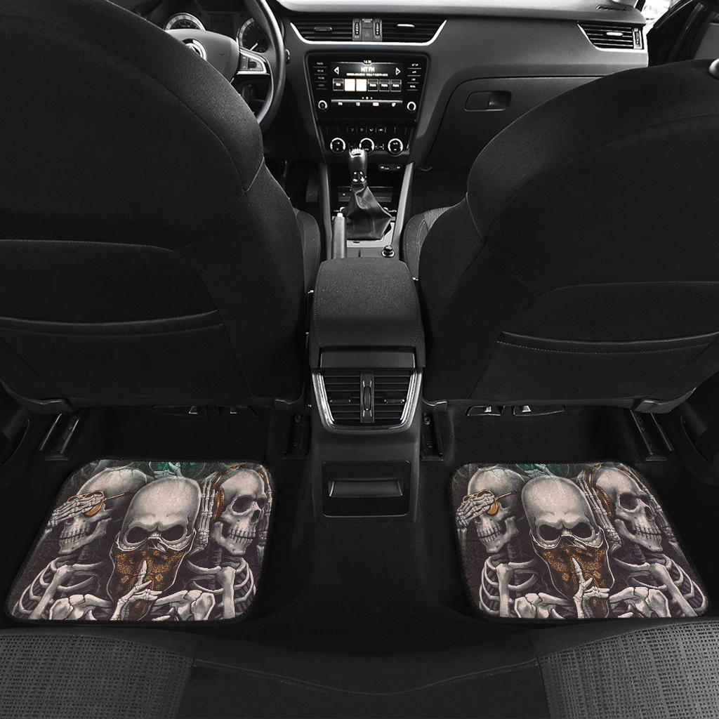 Set of 4 pcs no see no hear no speak car mats