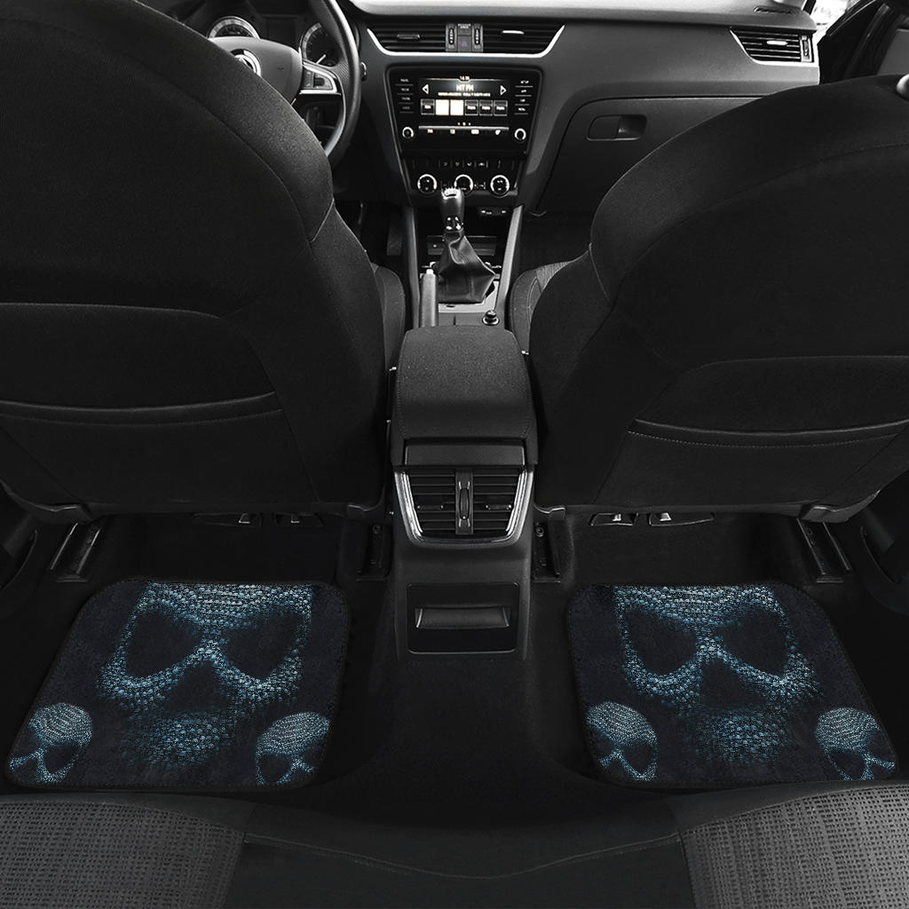 Set of 4 pcs skull car mats