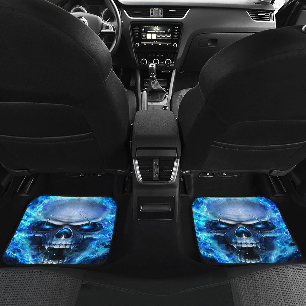 Set of 4 pcs Front and Back Skull car mats
