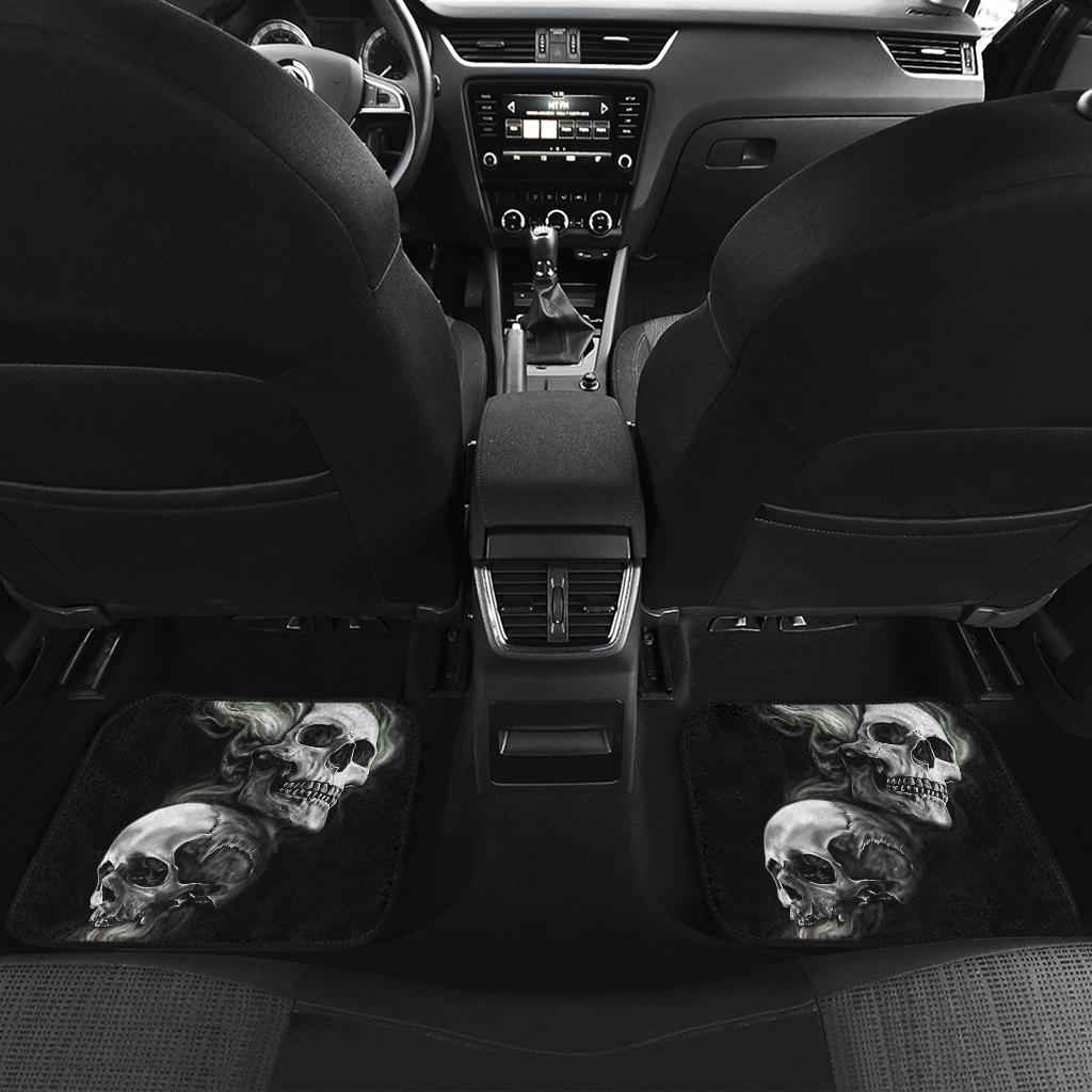 Set 4 pcs sugar skull car mats