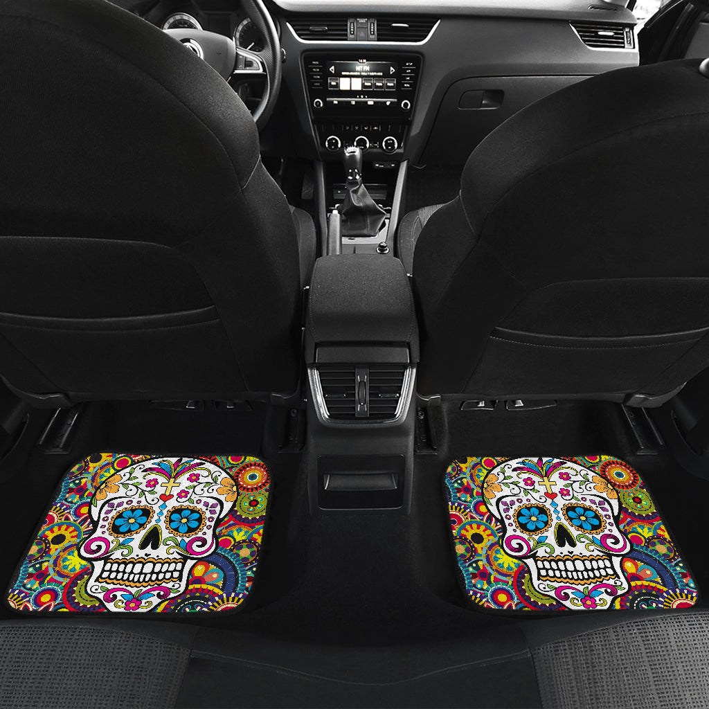 Sugar skull car mats