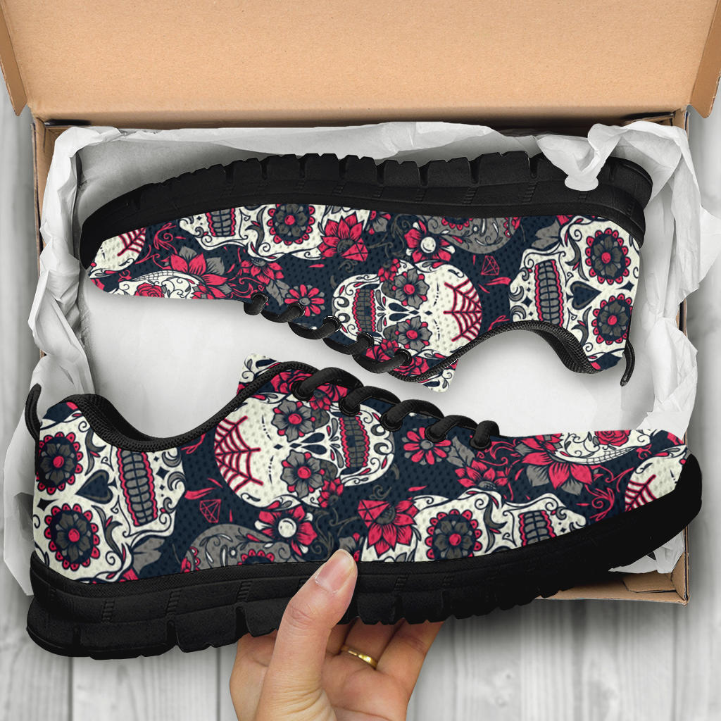 Sugar skull day of the dead women's sneakers shoes