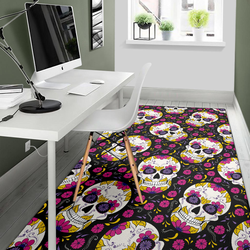 Sugar skull rug mat carpet