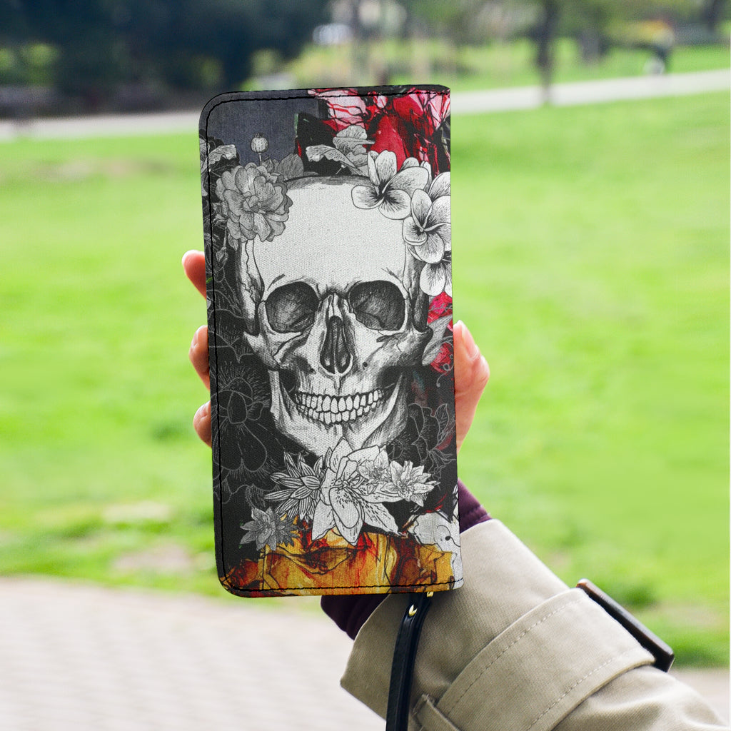 Sugar skull purse wallet