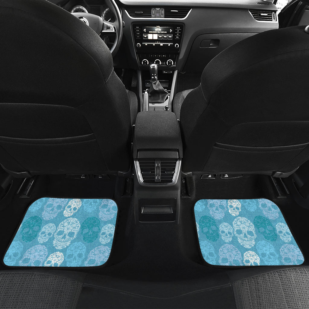 Set 4 pcs sugar skull car mats