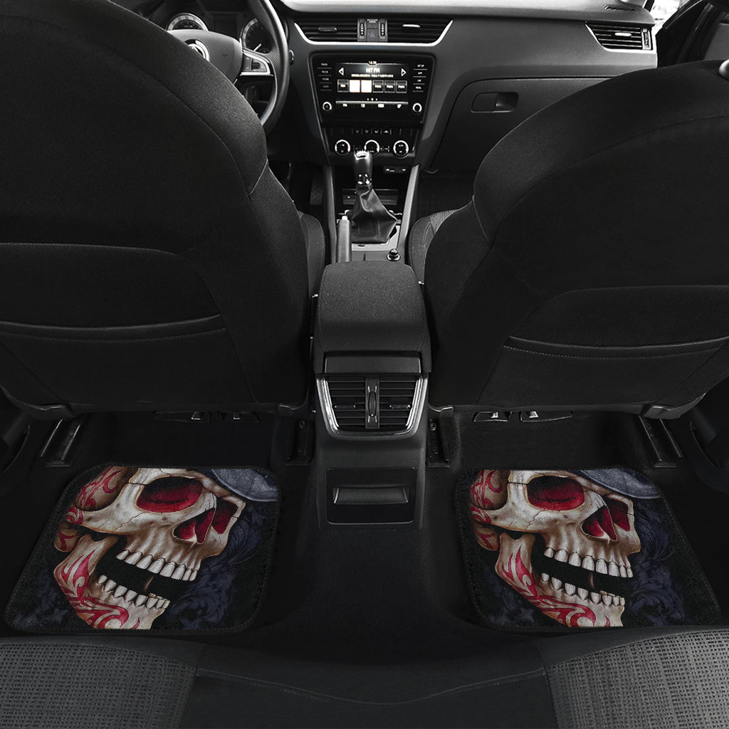 Set of 4 pcs grim reaper skull car mats
