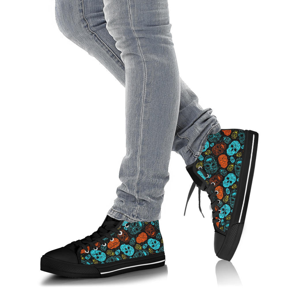 Sugar Skull High Top Shoes Day of the dead shoes