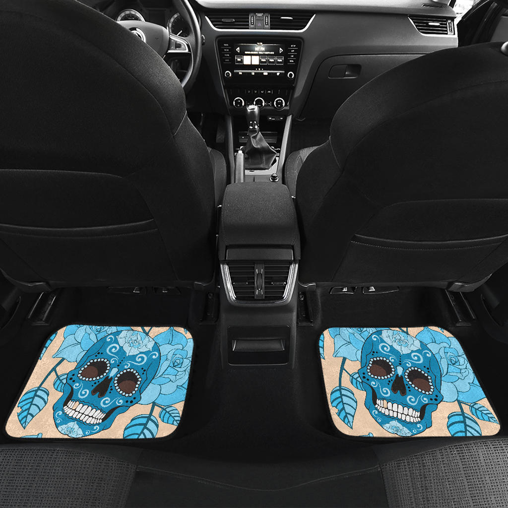 Sugar skull Day of the dead car mat