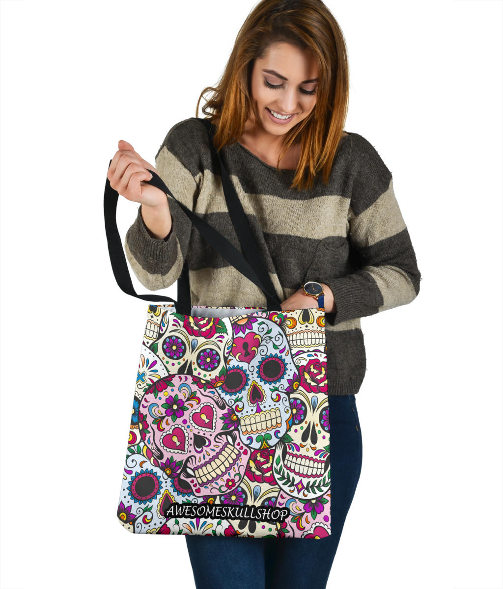 Awesome skull tote bag