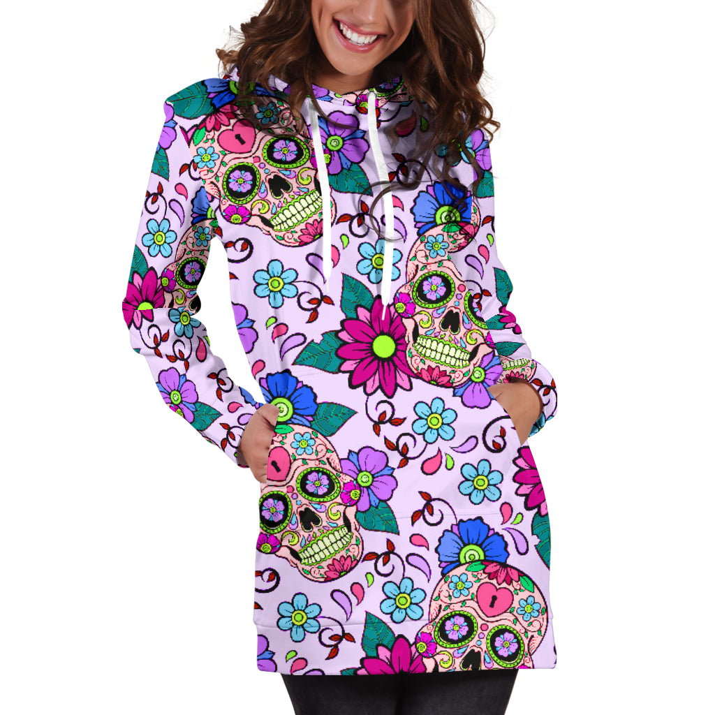 Women's Sugar skull hoodie dress