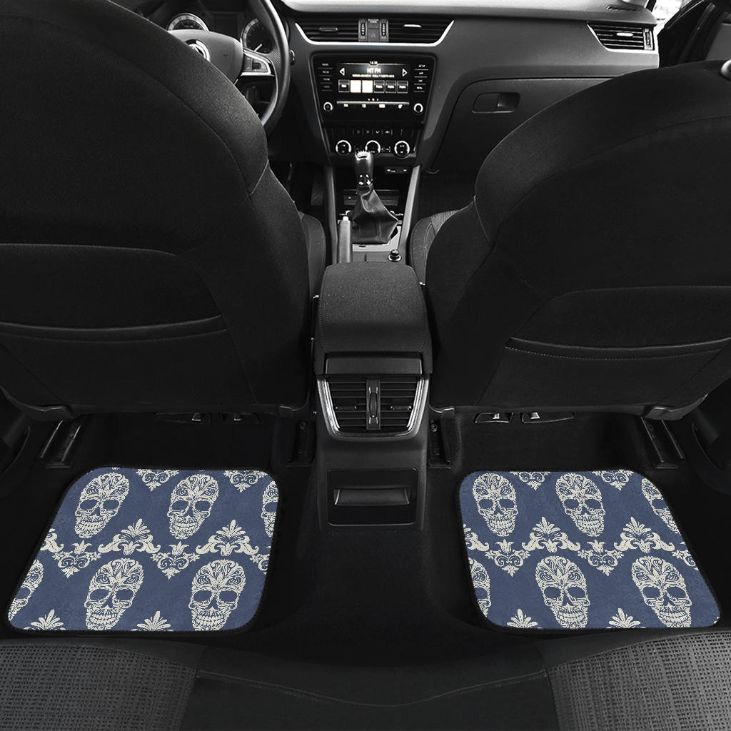 Set of 4 - sugar skulls car mat car floor mat