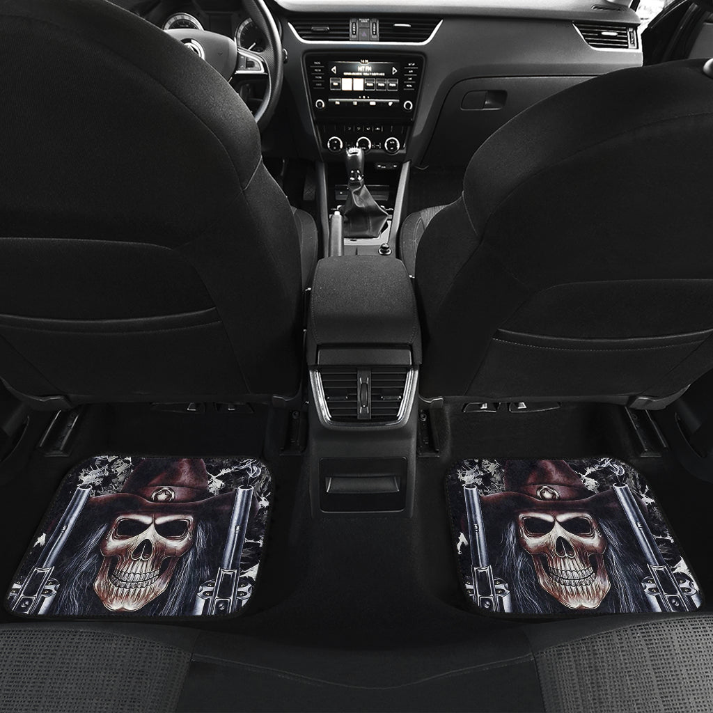 Set 4 pcs gun skull car mats