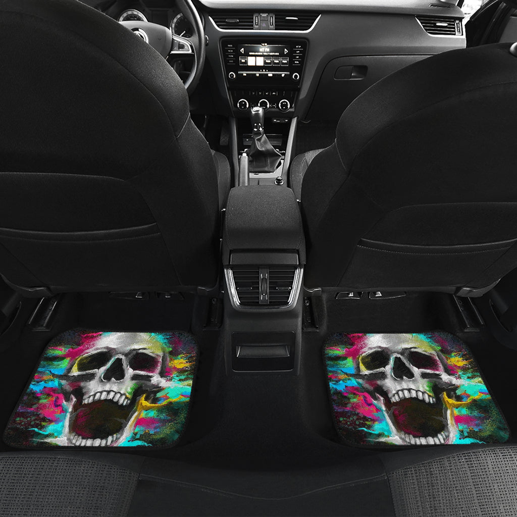 Set of 4 pcs skull car mats