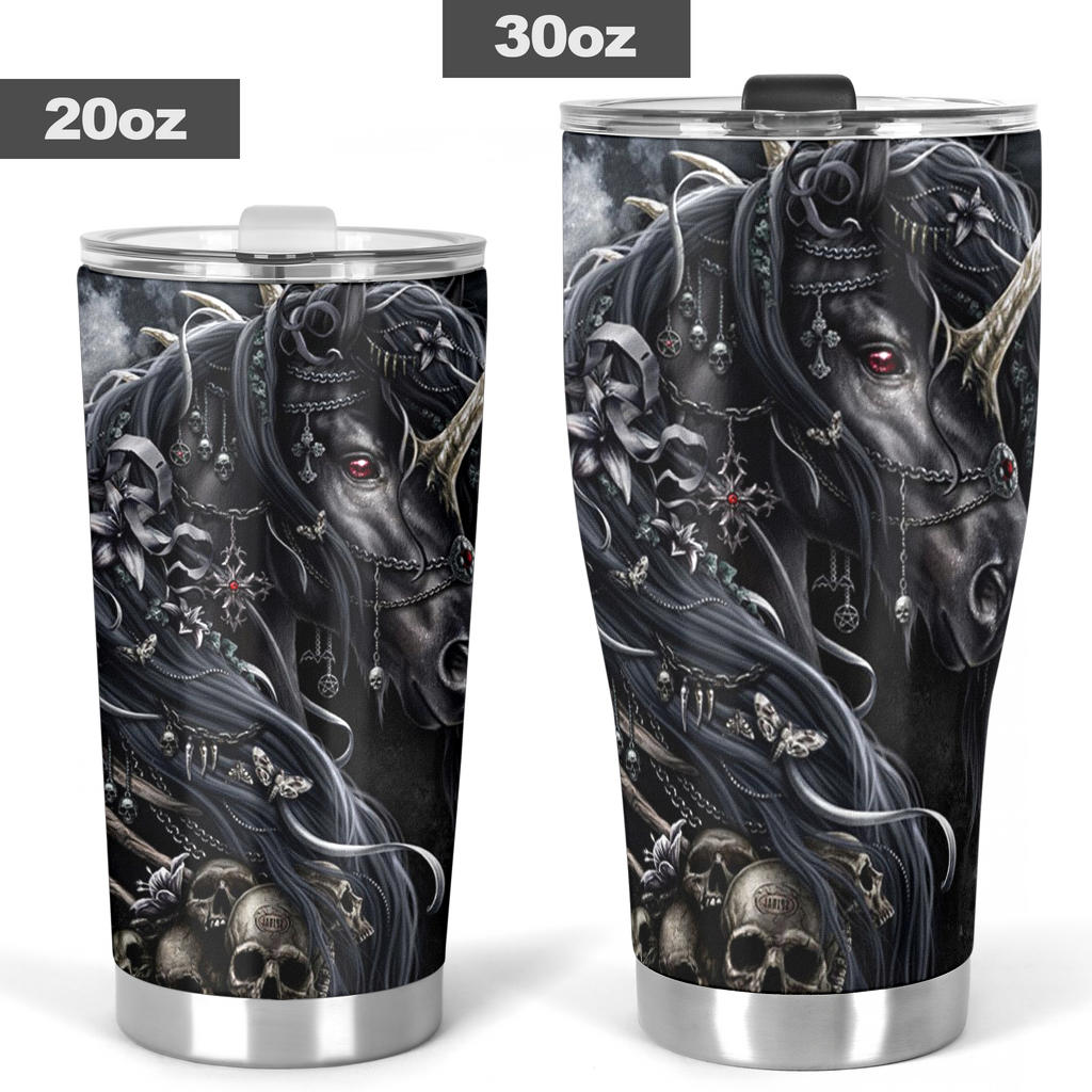 Skull horse tumbler cup