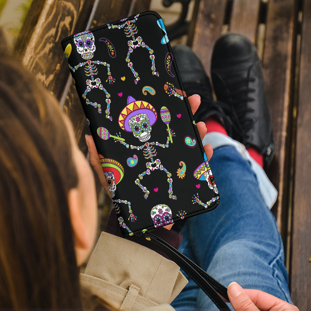 Day of the dead clutch purse