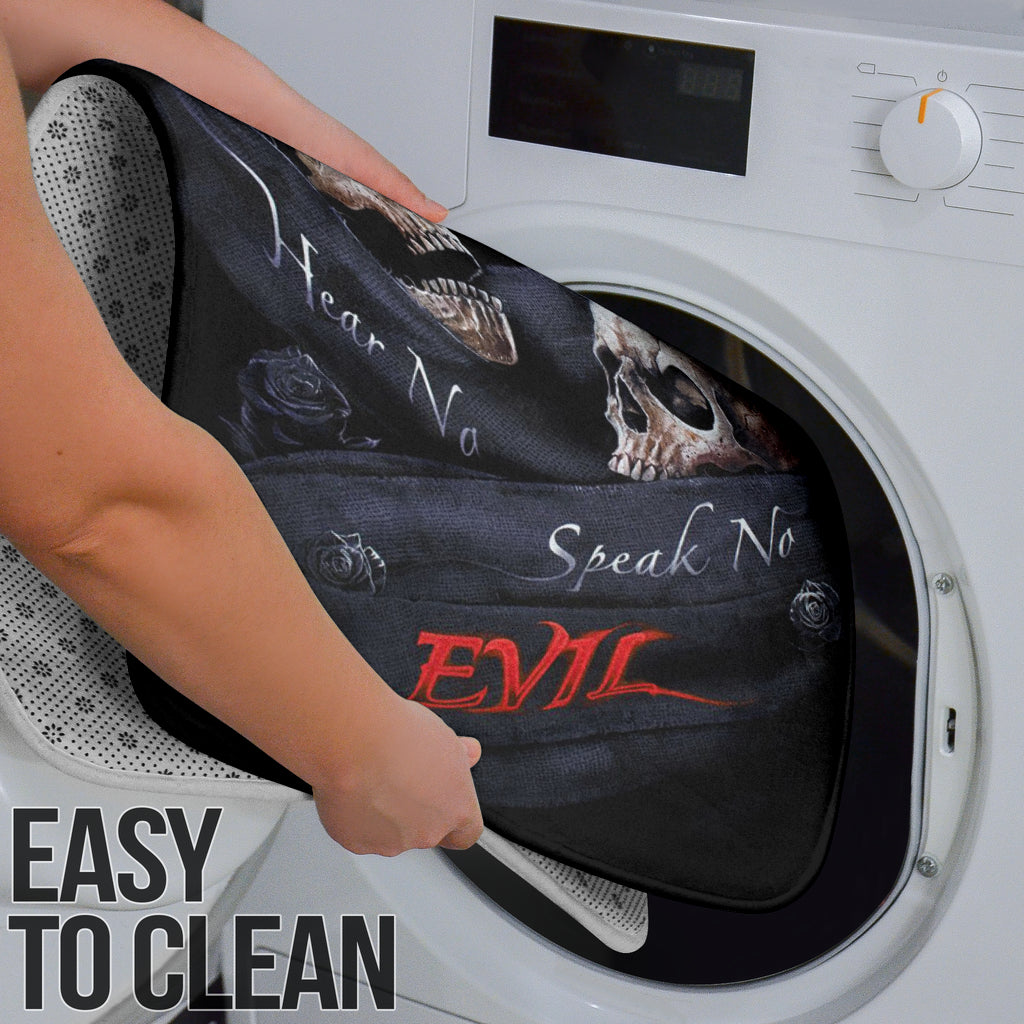 No see no hear no speak skull evils Set 3 pcs toilet cover
