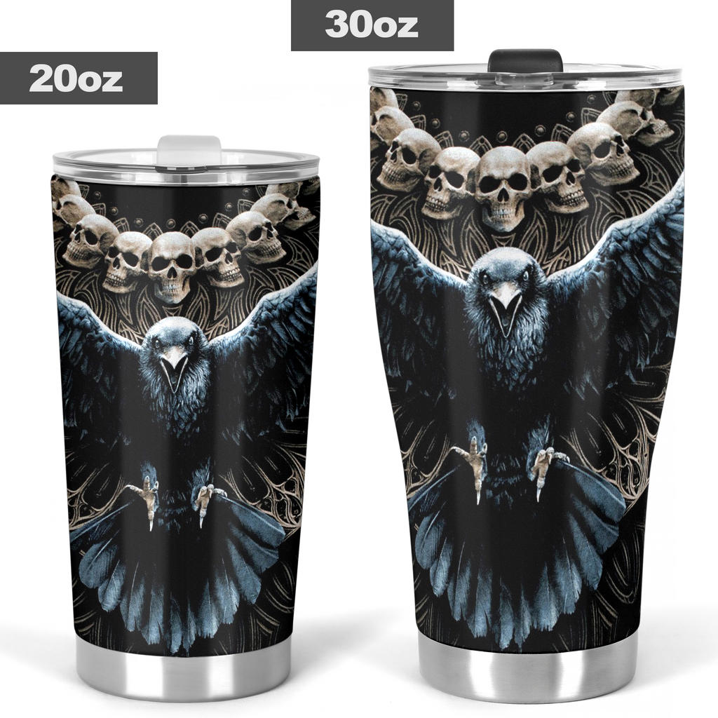Skull grim reaper tumbler cup travel mug