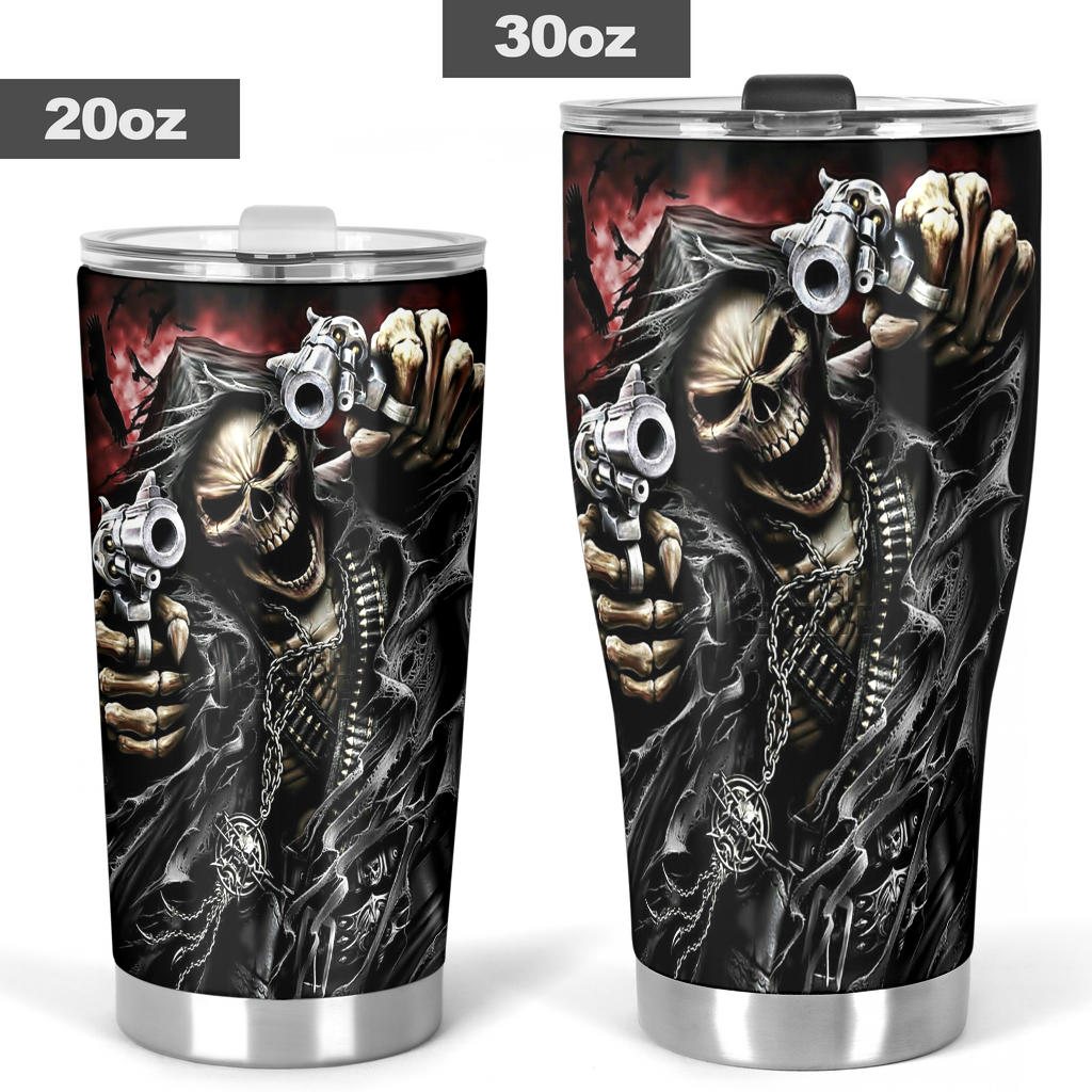 Skull tumbler mug cup