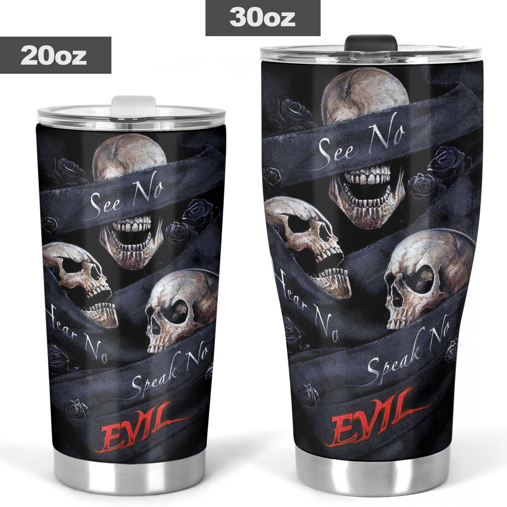 See No Hear No Speak No Evil tumbler cup