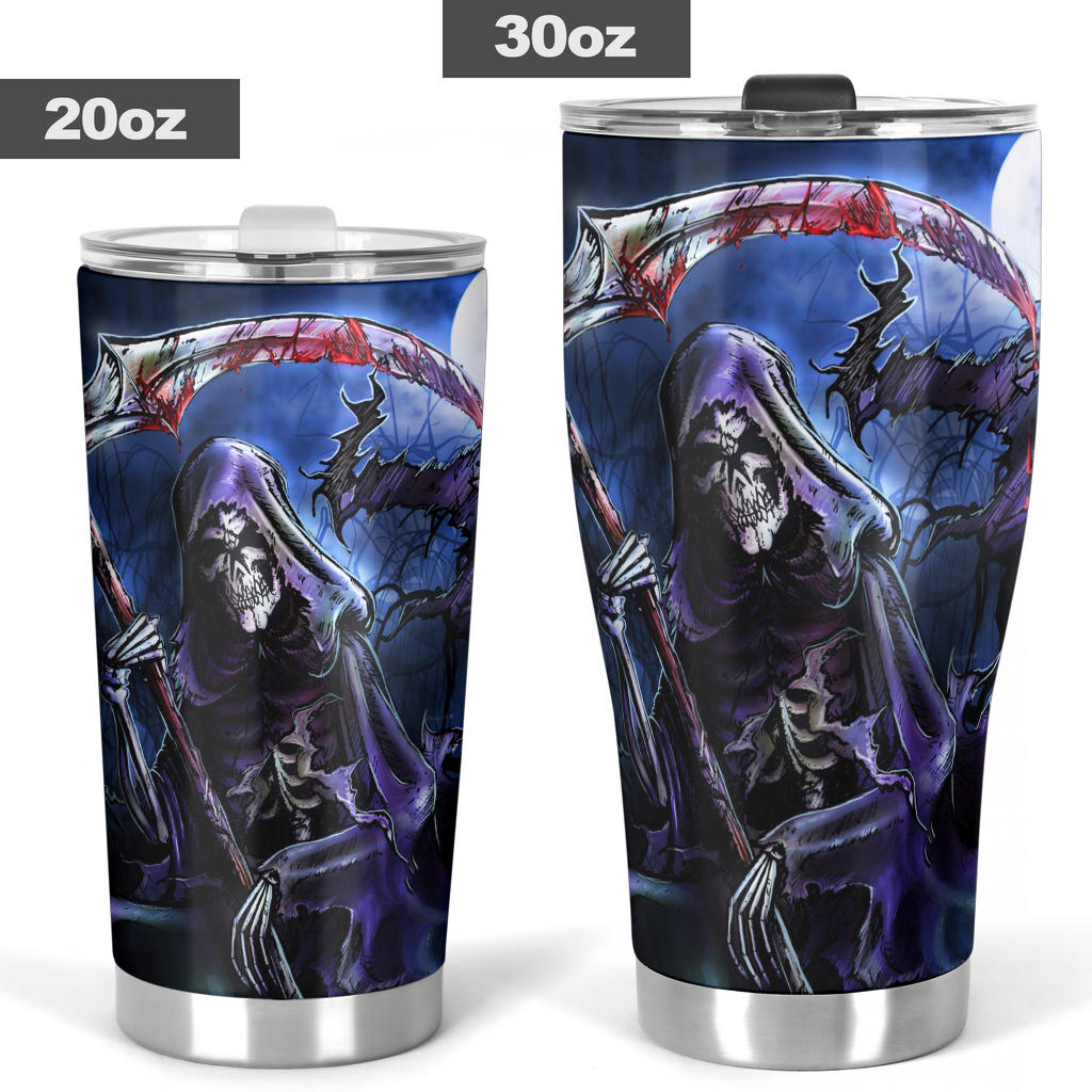 Skeleton freezer Mug, death skull coffee mug, flaming skull mug, horror freezer Mug, flower skull beer mug, death skull tumbler
