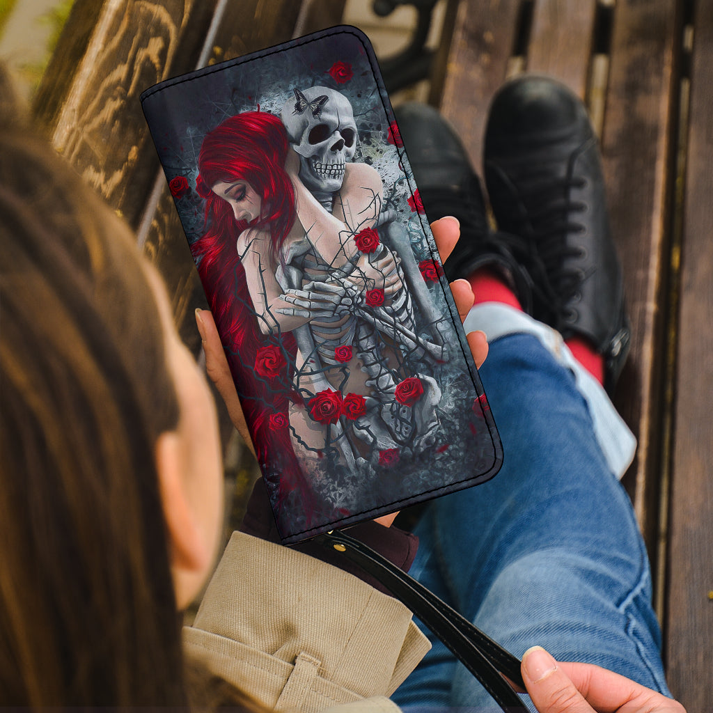 Skull & girl grim reaper clutch wallet purse