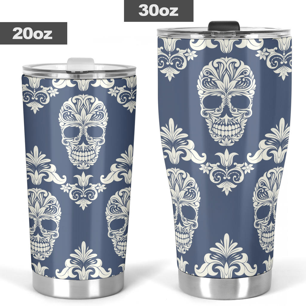 Sugar skull tumbler mug cup