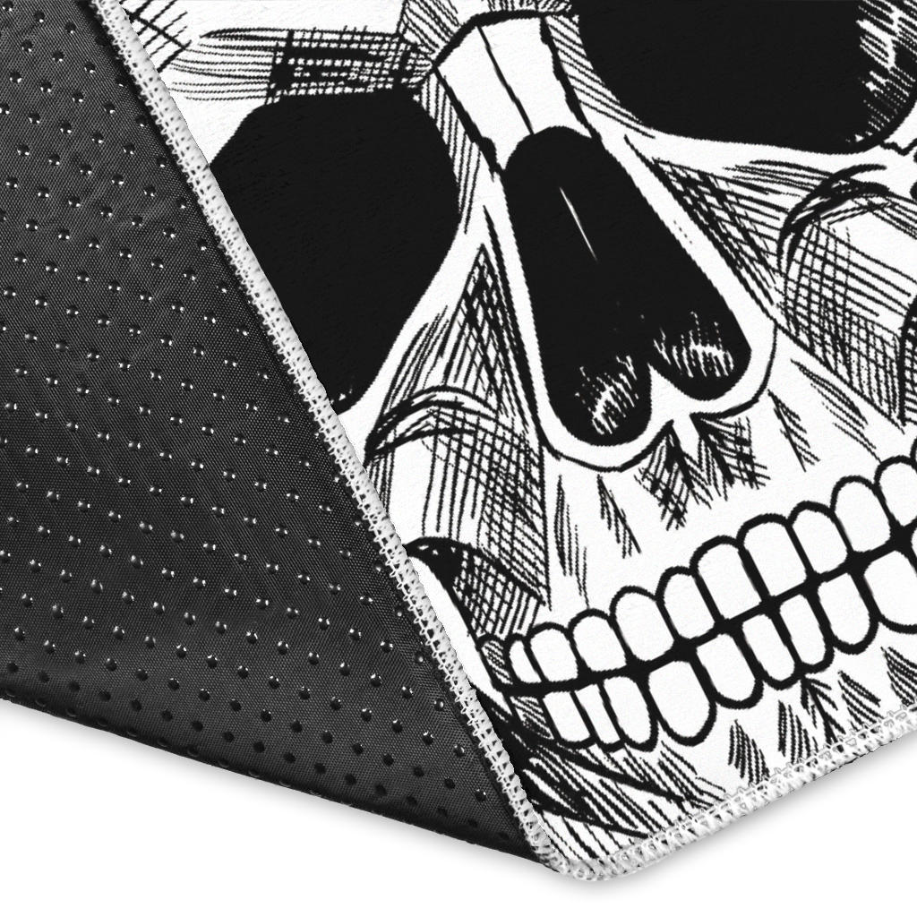 Skull gothic carpet rug mat
