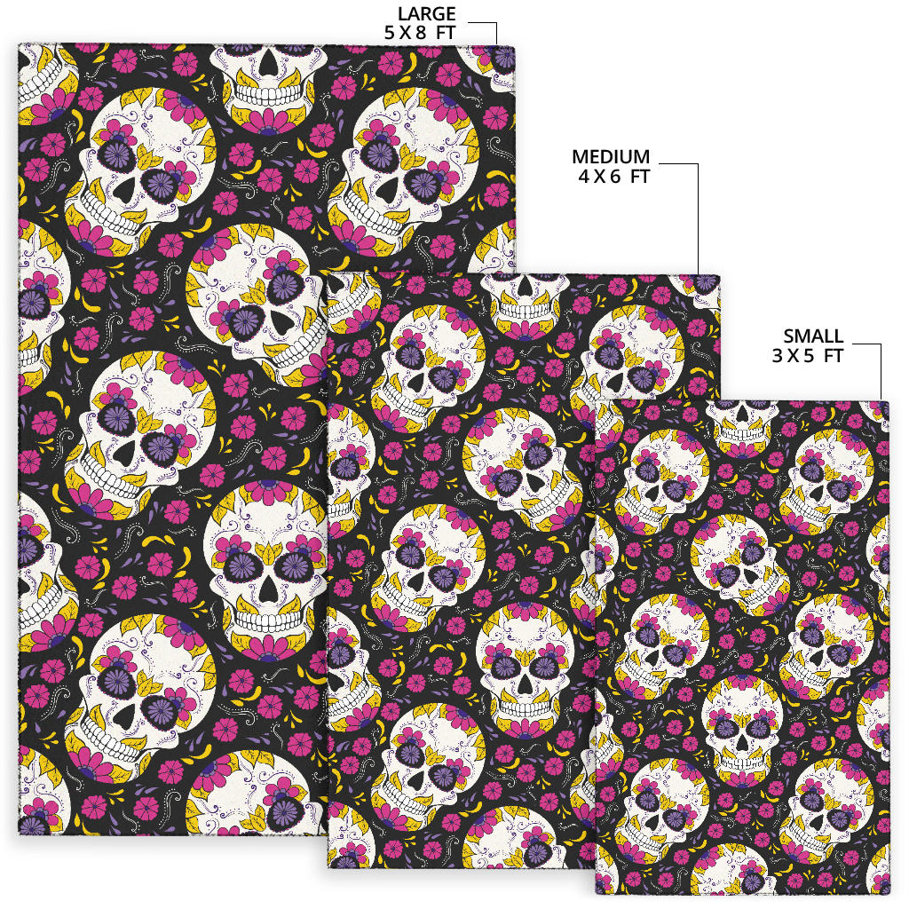 Sugar skull rug mat carpet
