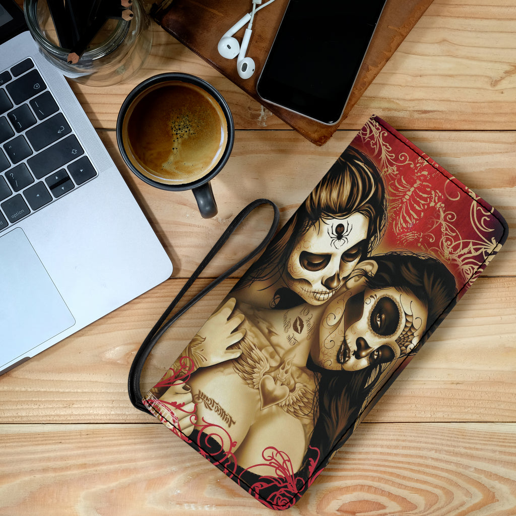 Day of the dead sugar skull girls wallet