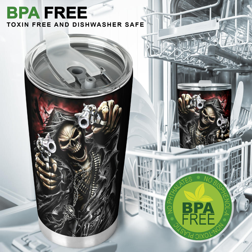 Skull tumbler mug cup