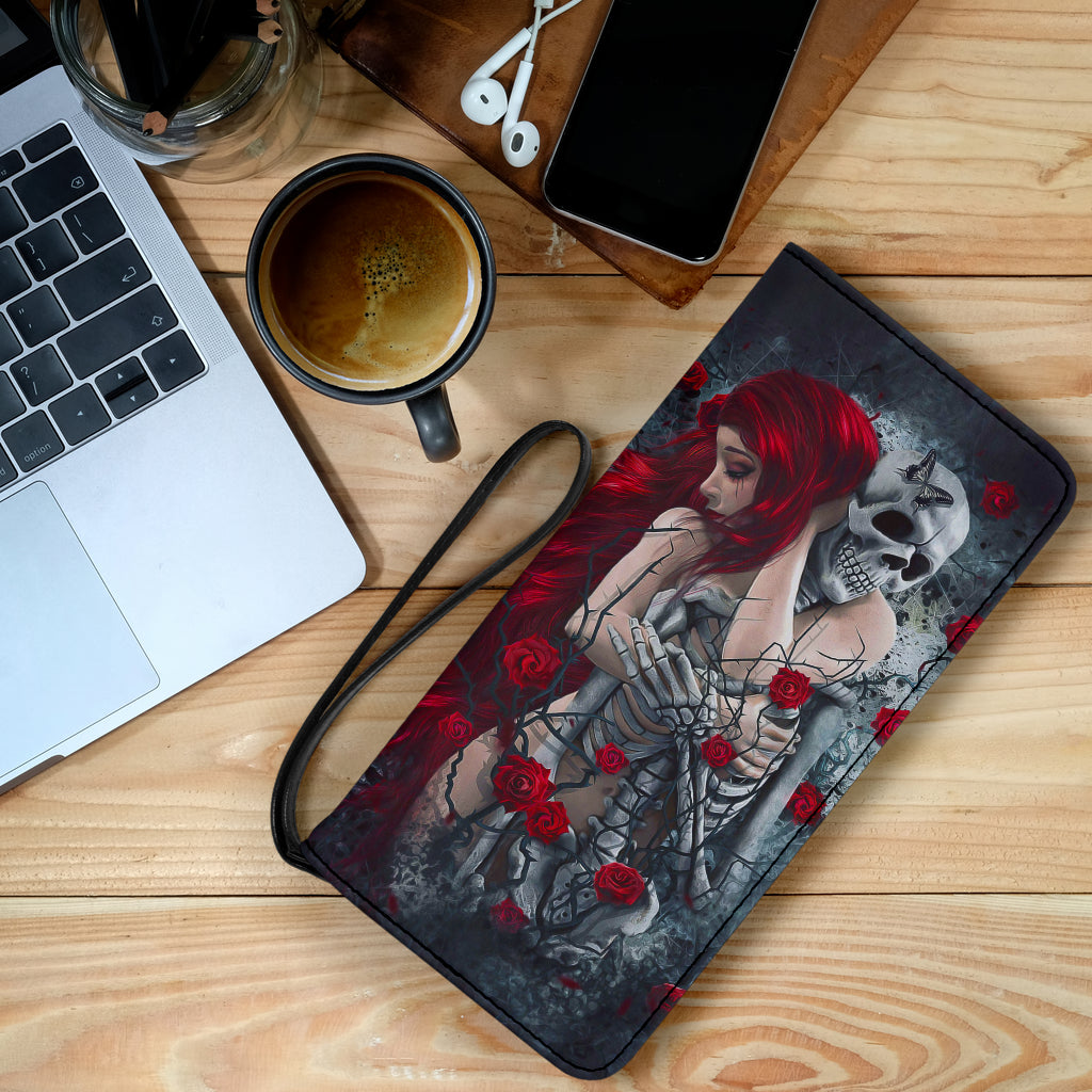 Skull & girl grim reaper clutch wallet purse