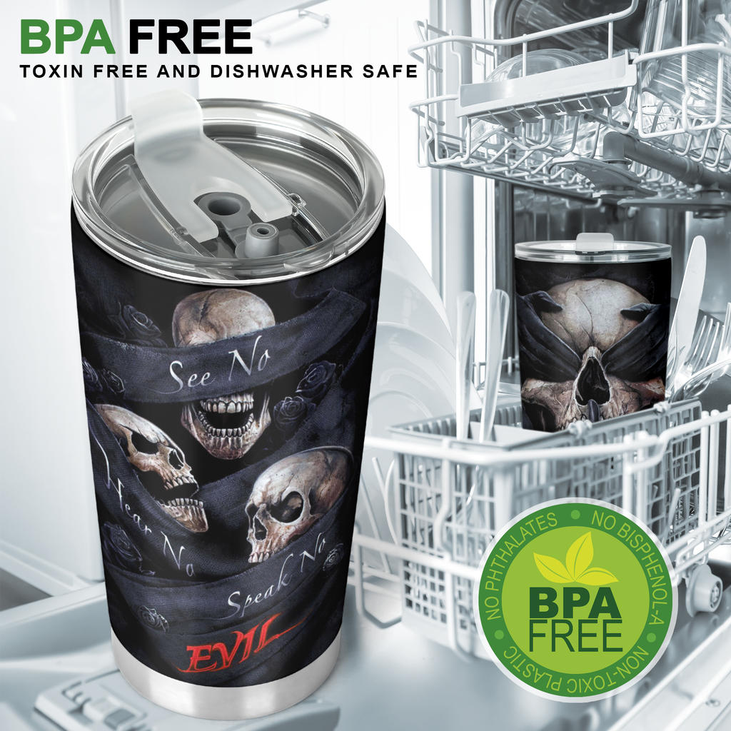 See No Hear No Speak No Evil tumbler cup