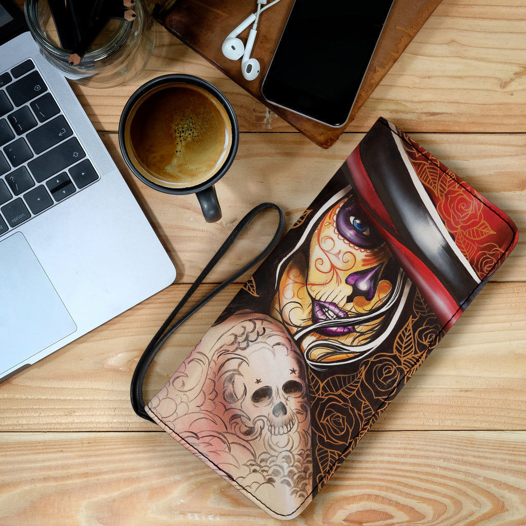 Sugar skull girl wallet purse