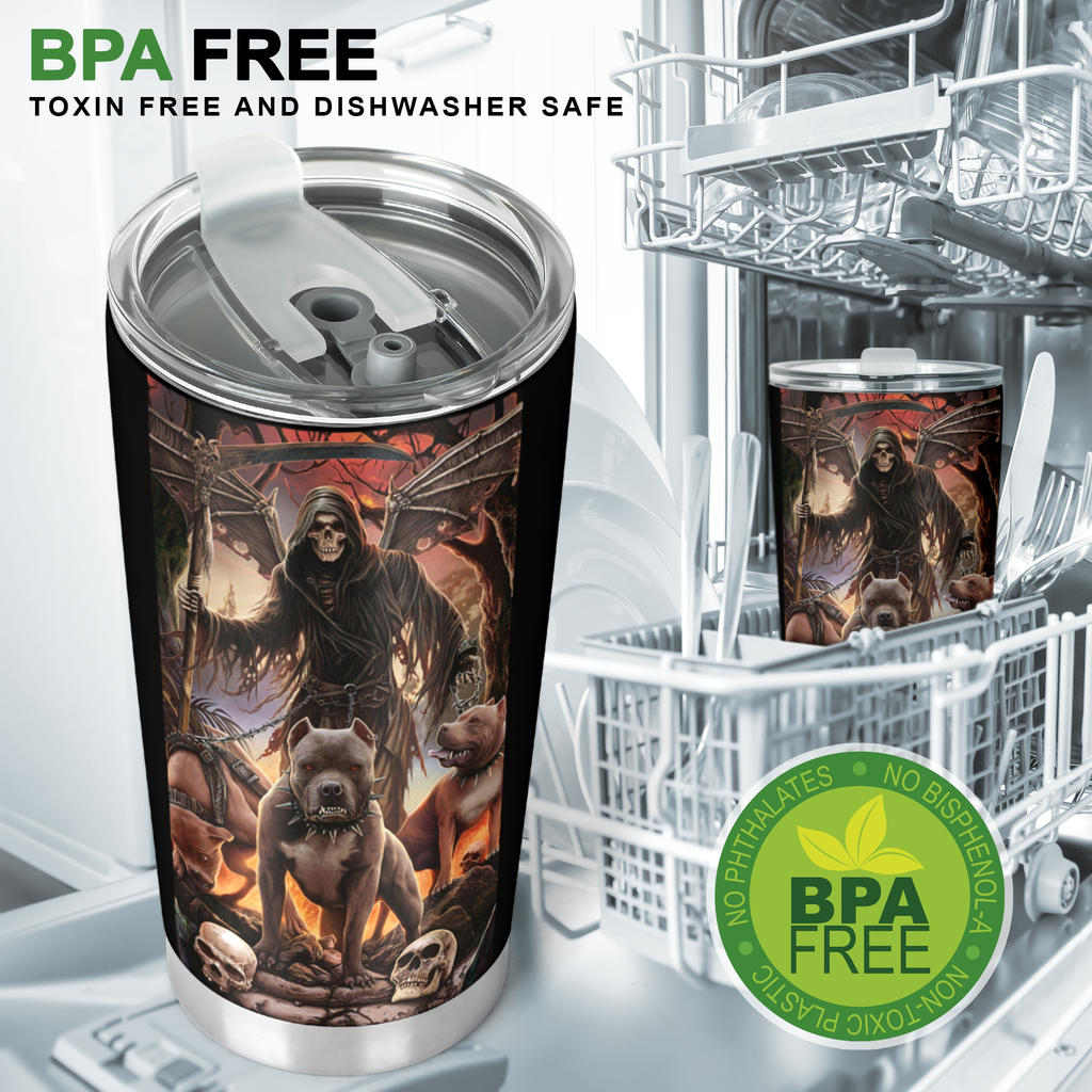 Awesome skull grim reaper tumblers