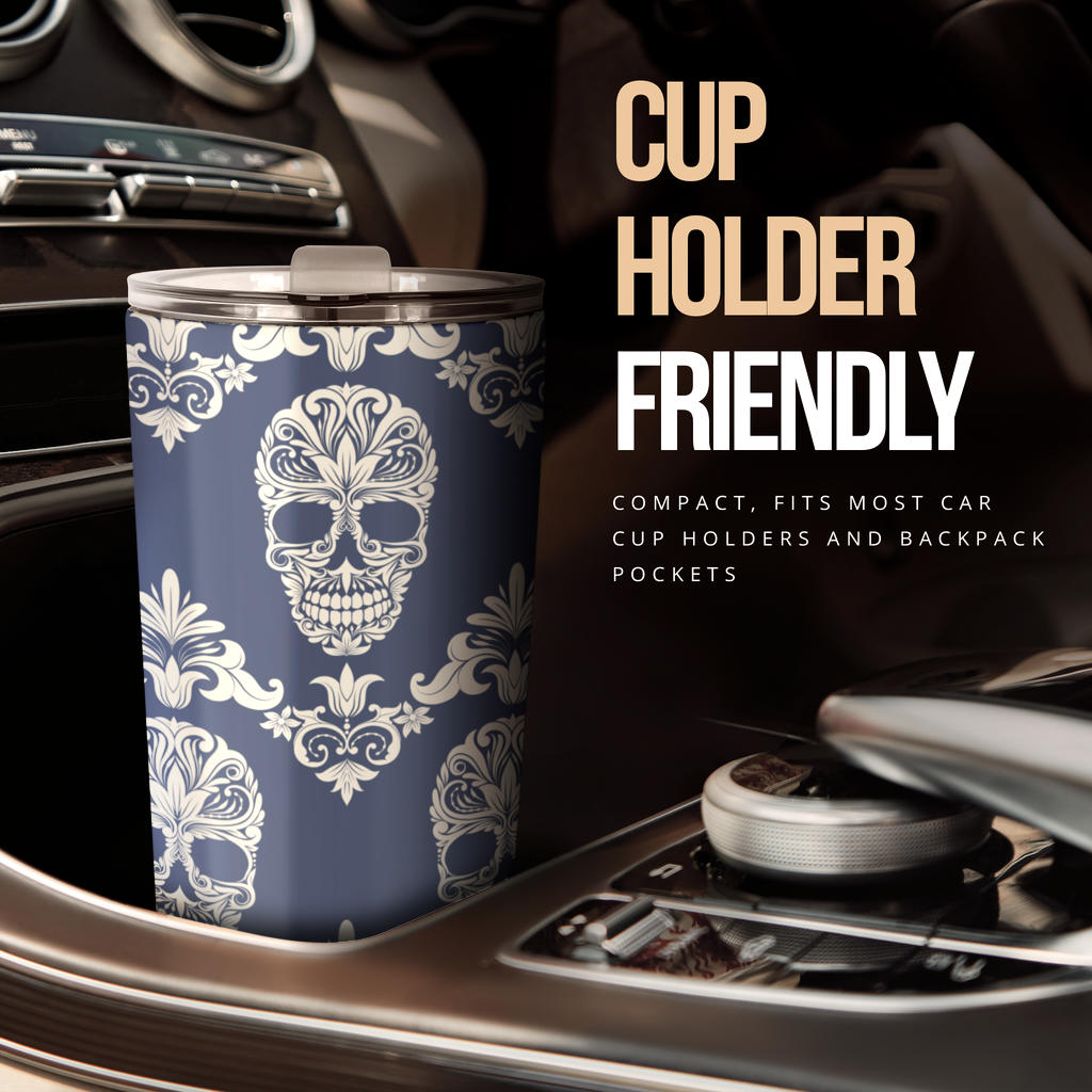 Sugar skull tumbler mug cup