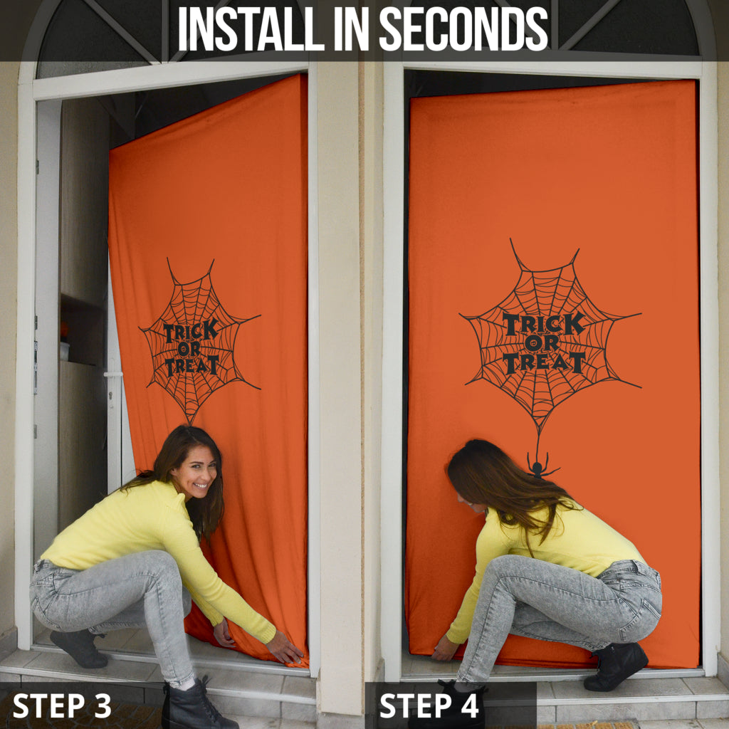 Trick or Treat Web - Halloween Door Sock