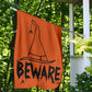 Beware Witches Hat (Orange) - Halloween Flag