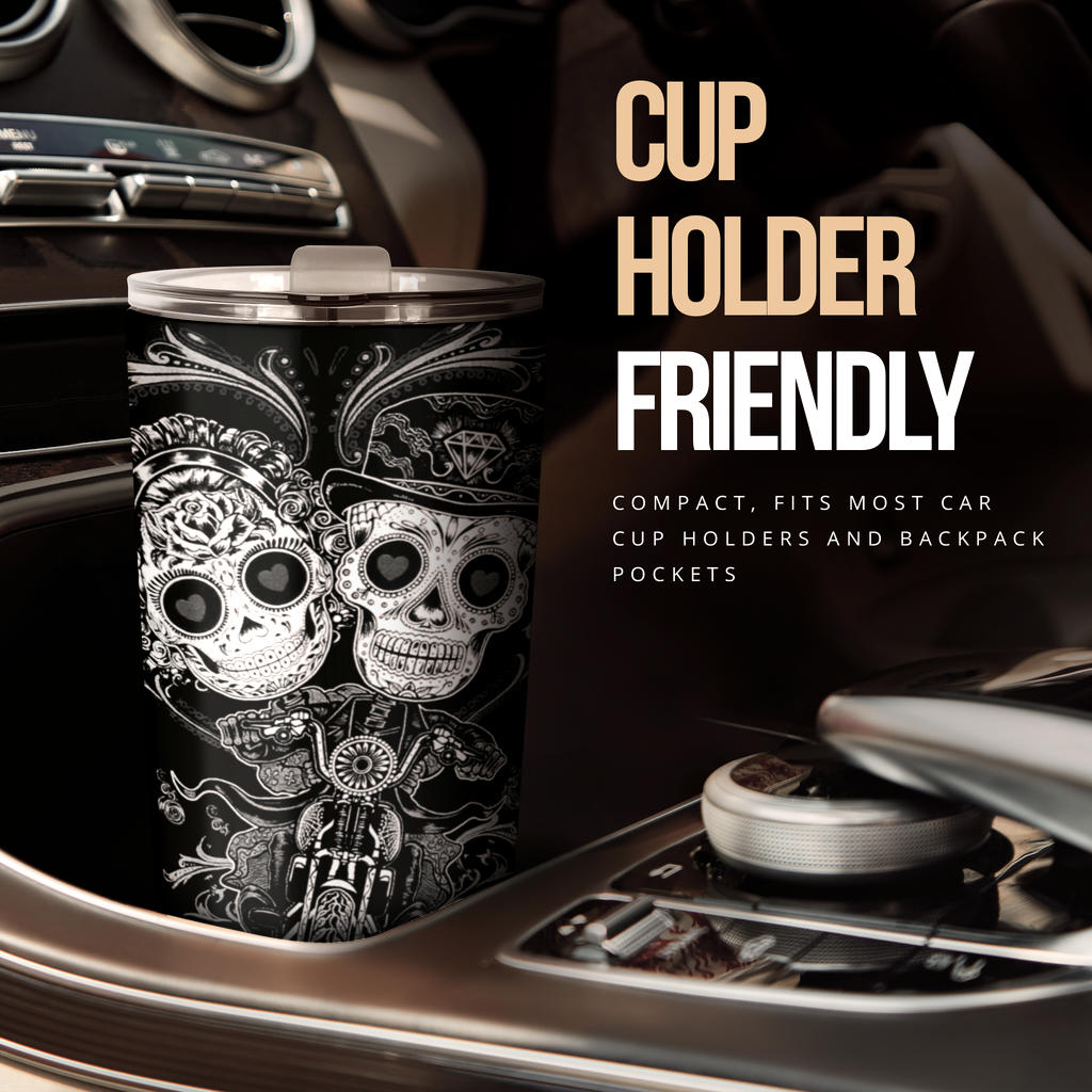 Sugar skull day of the dead tumbler