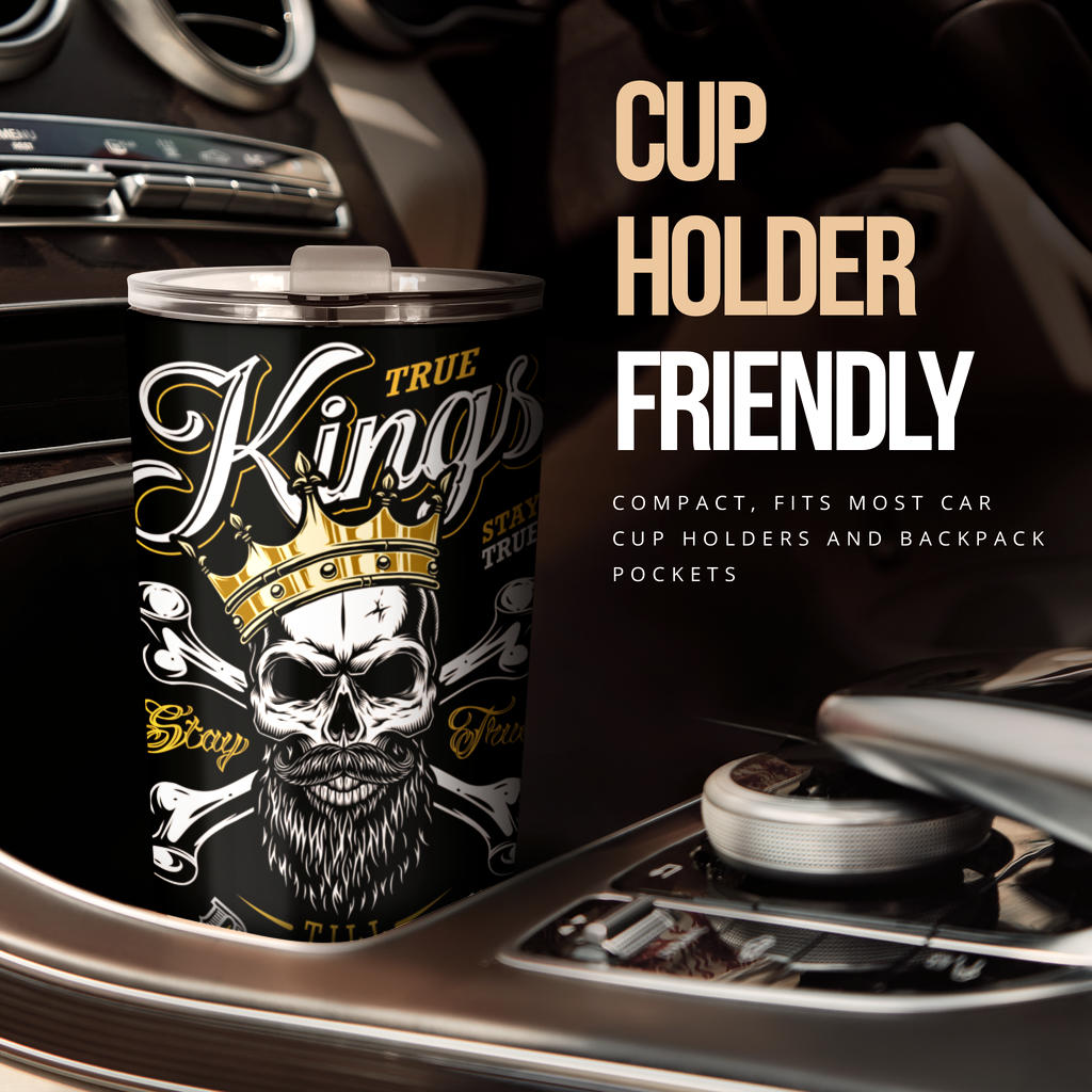KING skull tumbler mug