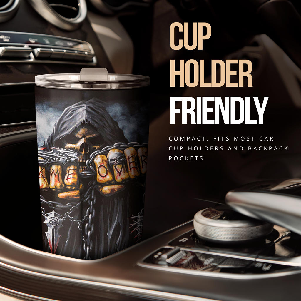 Grim reaper skeleton skull tumbler mugs