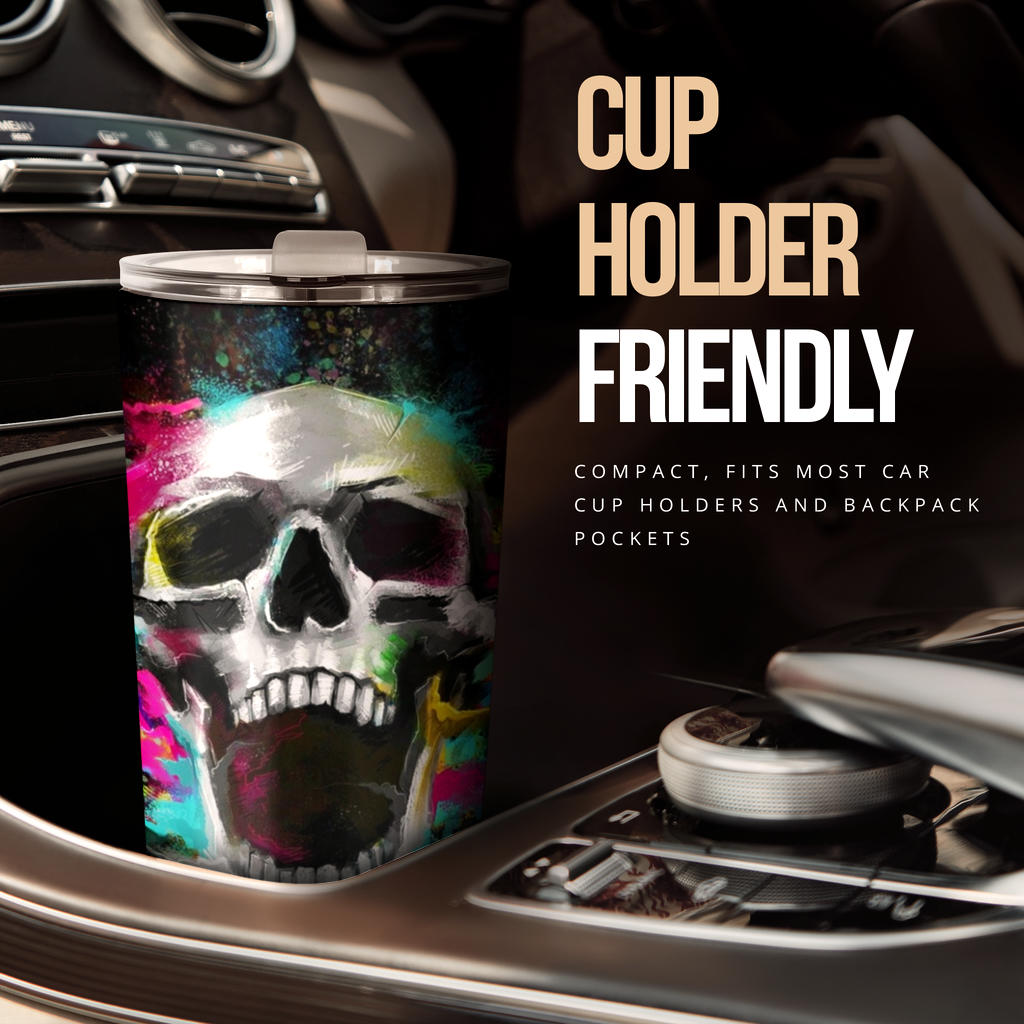 Horror tumblr, skeleton tumbler cup mug, motorcycle skull cup, motorcycle skull tumbler cup mug, floral skull tumbler, grim reaper mug,