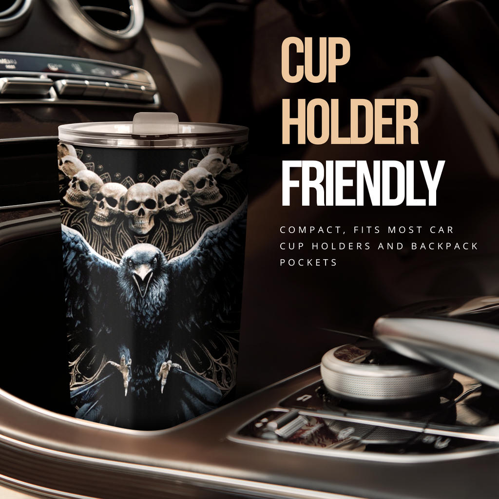 Skull grim reaper tumbler cup travel mug