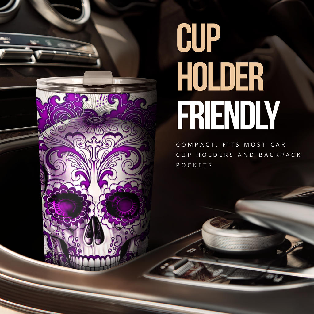 Sugar skull day of the dead tumbler cup