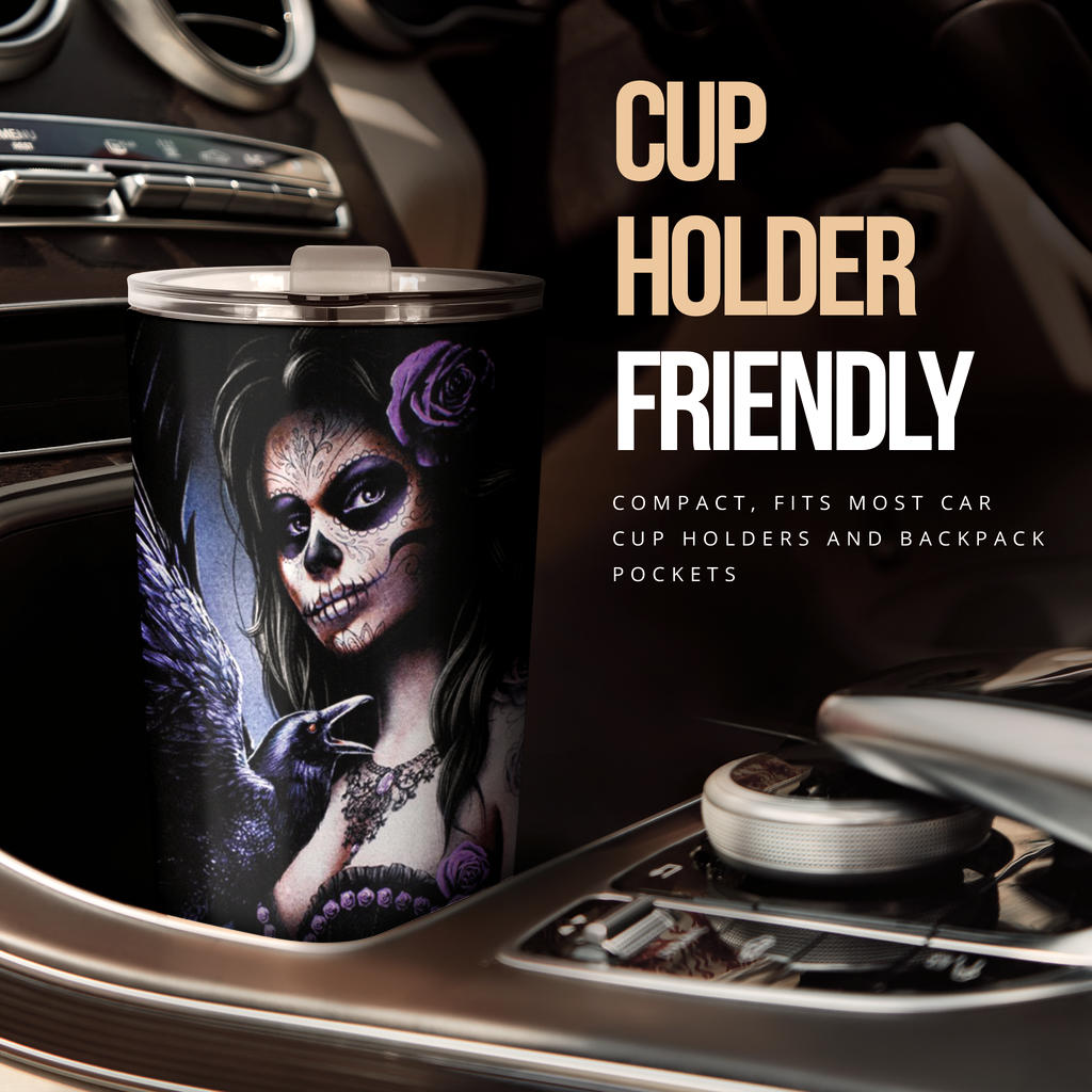 Sugar skull day of the dead tumbler cup