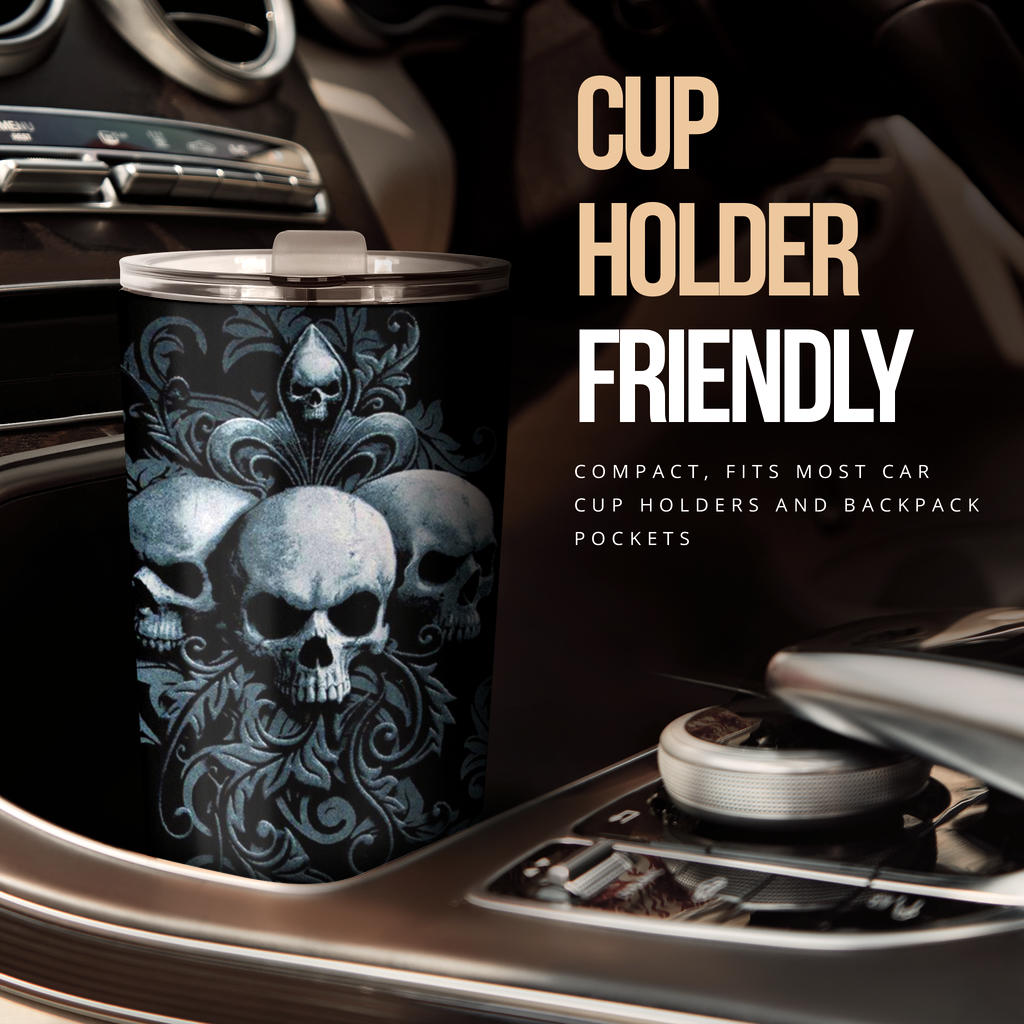Skull grim reaper tumbler mug cup