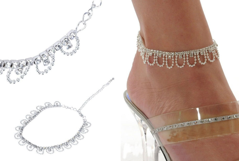 Hot selling 1 pc Sexy Charming Crystal Rhinestone Foot Chain Anklet Ankle Bracelet Diamante